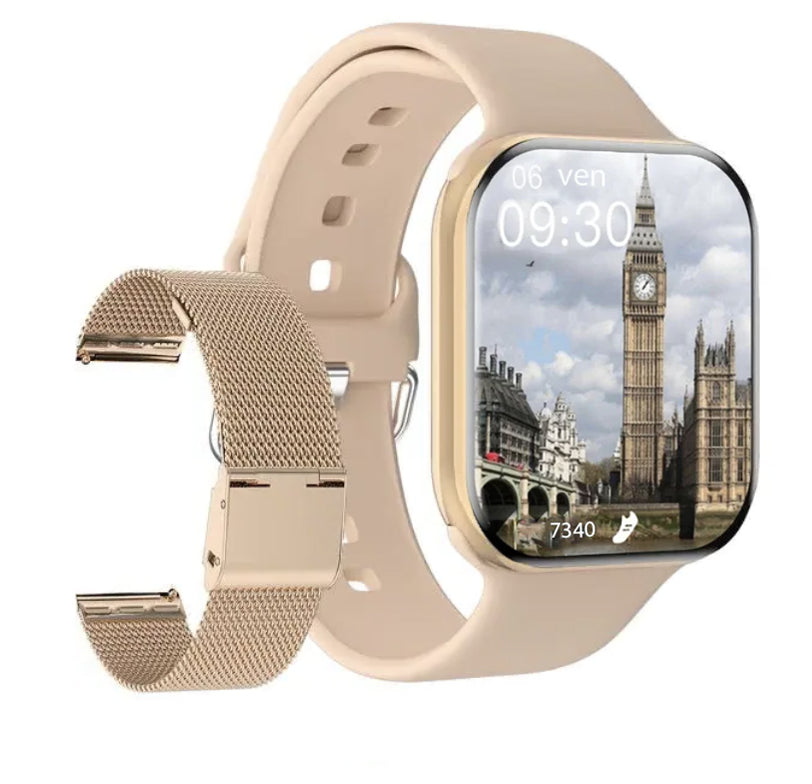 Montre connectée Bluetooth appels et SMS, pour iPhone & Android, My SQUARE WATCH